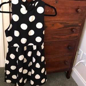 Black and white polka dot dress